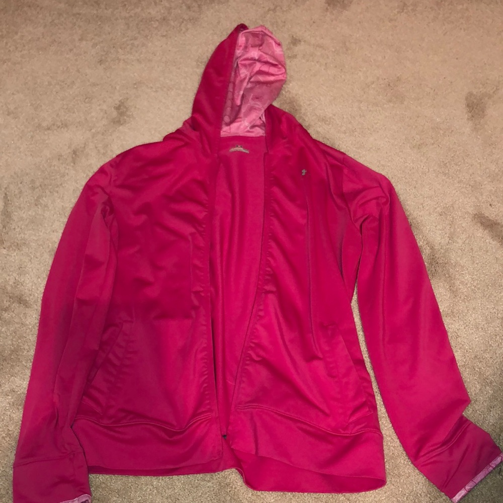Pink under armor zip up